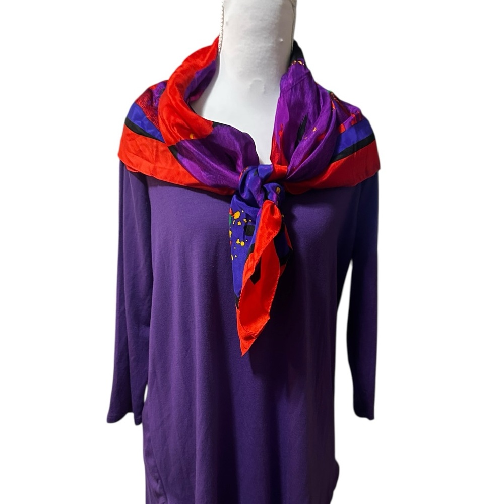 Zenana Outfitters Deep Purple V-Neck Tunic size medium - Picture 5 of 6